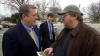Michael Moore talking with Congressman John Tanner (D-TN) on Capitol Hill in Lions Gate Films' Fahrenheit 9/11